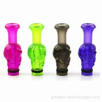 2013 Newest Skull Drip Tips for Vivi Nova/510/DCT Clearomizer, Made of Plastic
